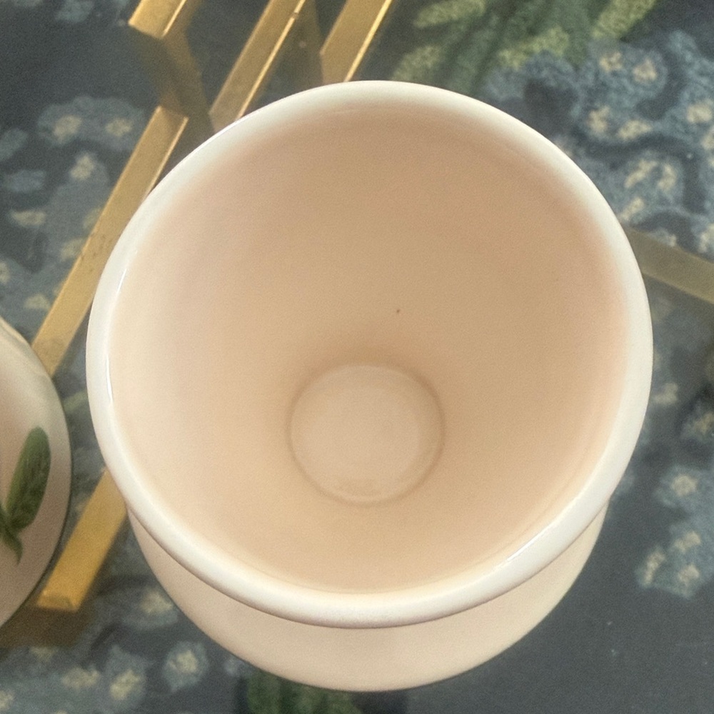 Butter Bell Crock by L. Tremaine Ceramic Canister with Pink Floral Design - Picture 5 of 8